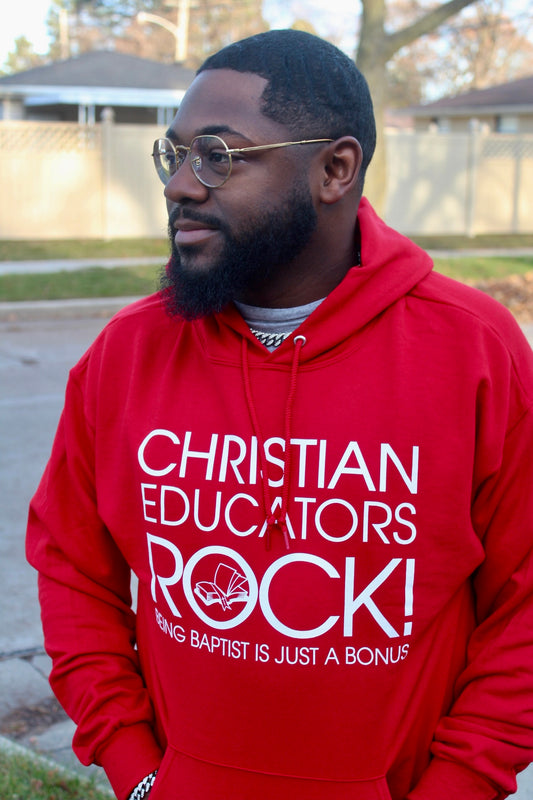 Christian Educators ROCK! Hoodie_Red