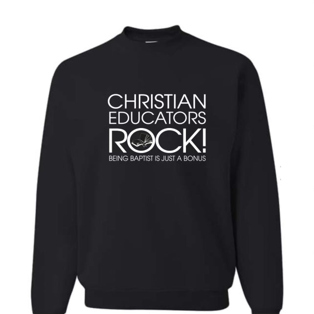 Christian Educators ROCK! Sweatshirt_Black men