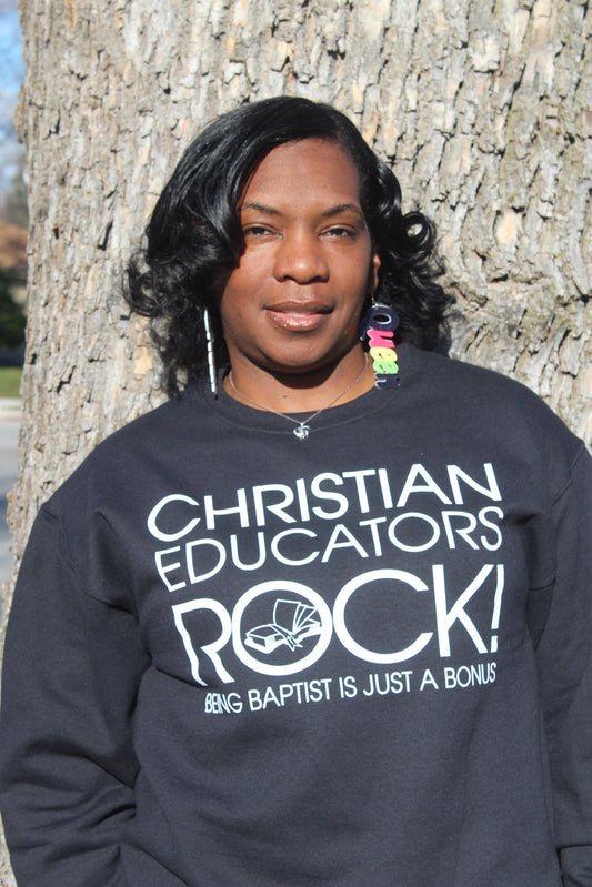 Christian Educators ROCK! Sweatshirt_Black men