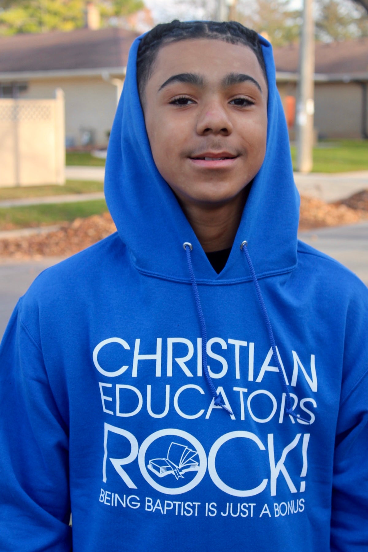 Christian Educators ROCK! Hoodie_Royal