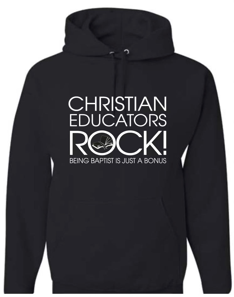 Christian Educators ROCK! Hoodie_Black
