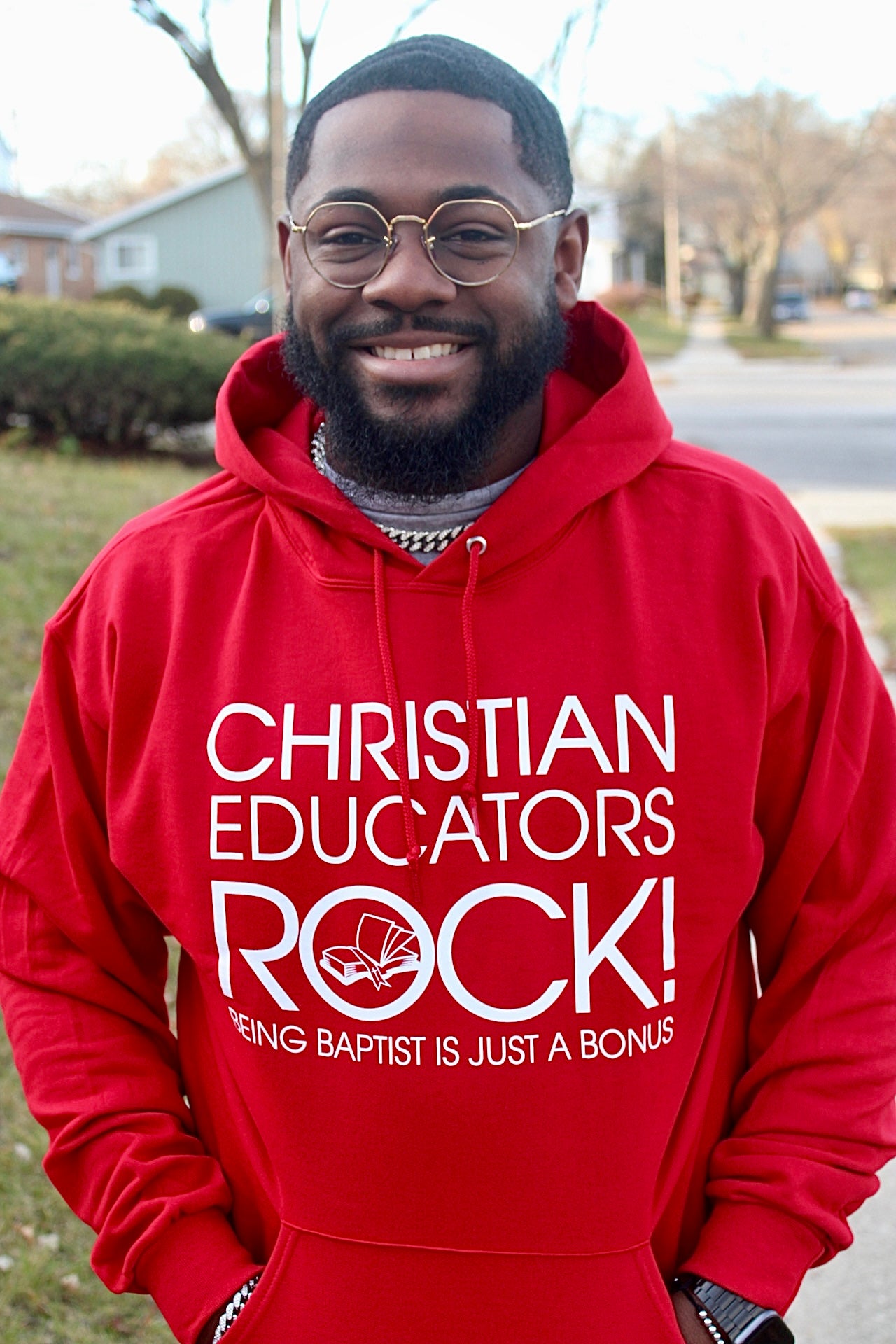Christian Educators ROCK! Hoodie_Red