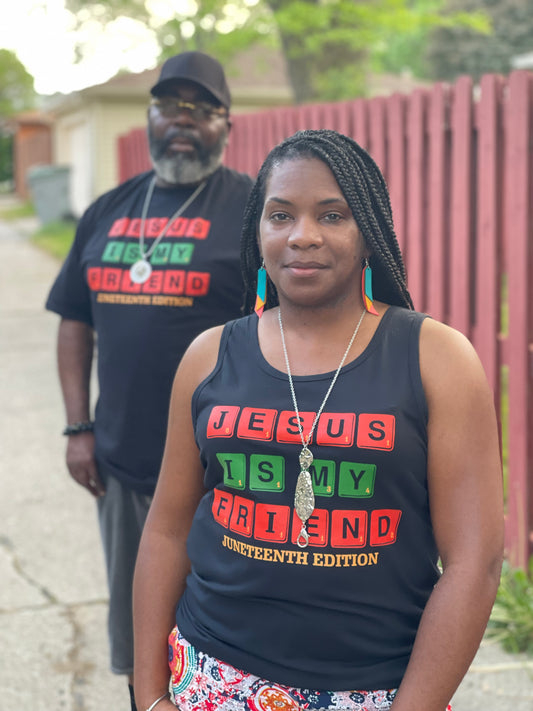 Jesus Is My Friend tshirts_Juneteenth Tank