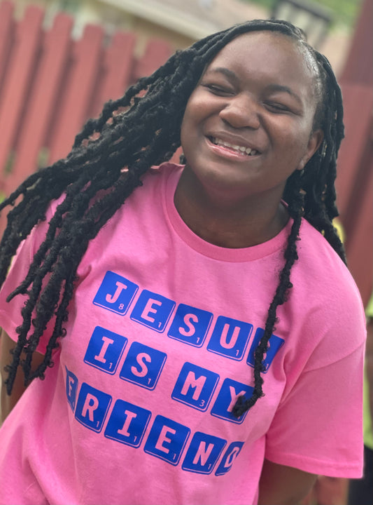 Jesus Is My Friend tshirts_Pink